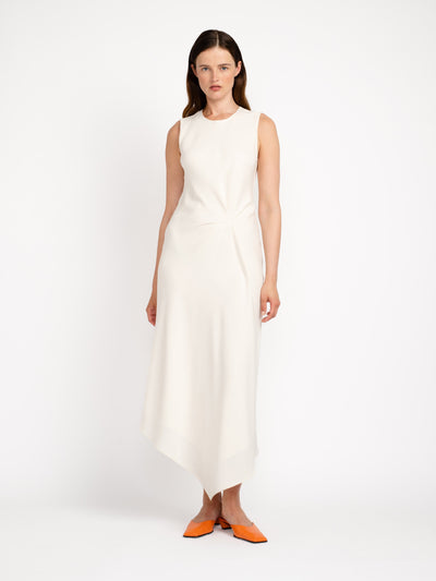 Draped dress, off-white