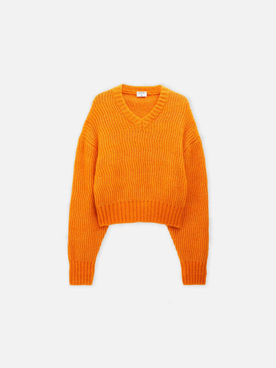 Structure sweater, orange