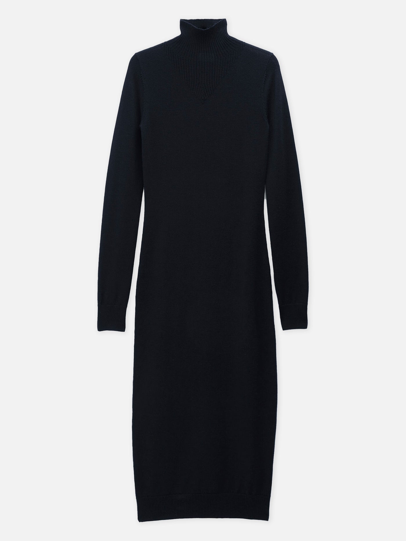Knit Turtleneck dress, black