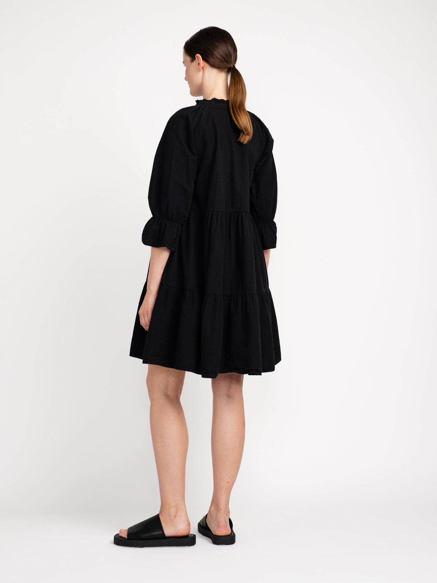 Ruffled dress, black