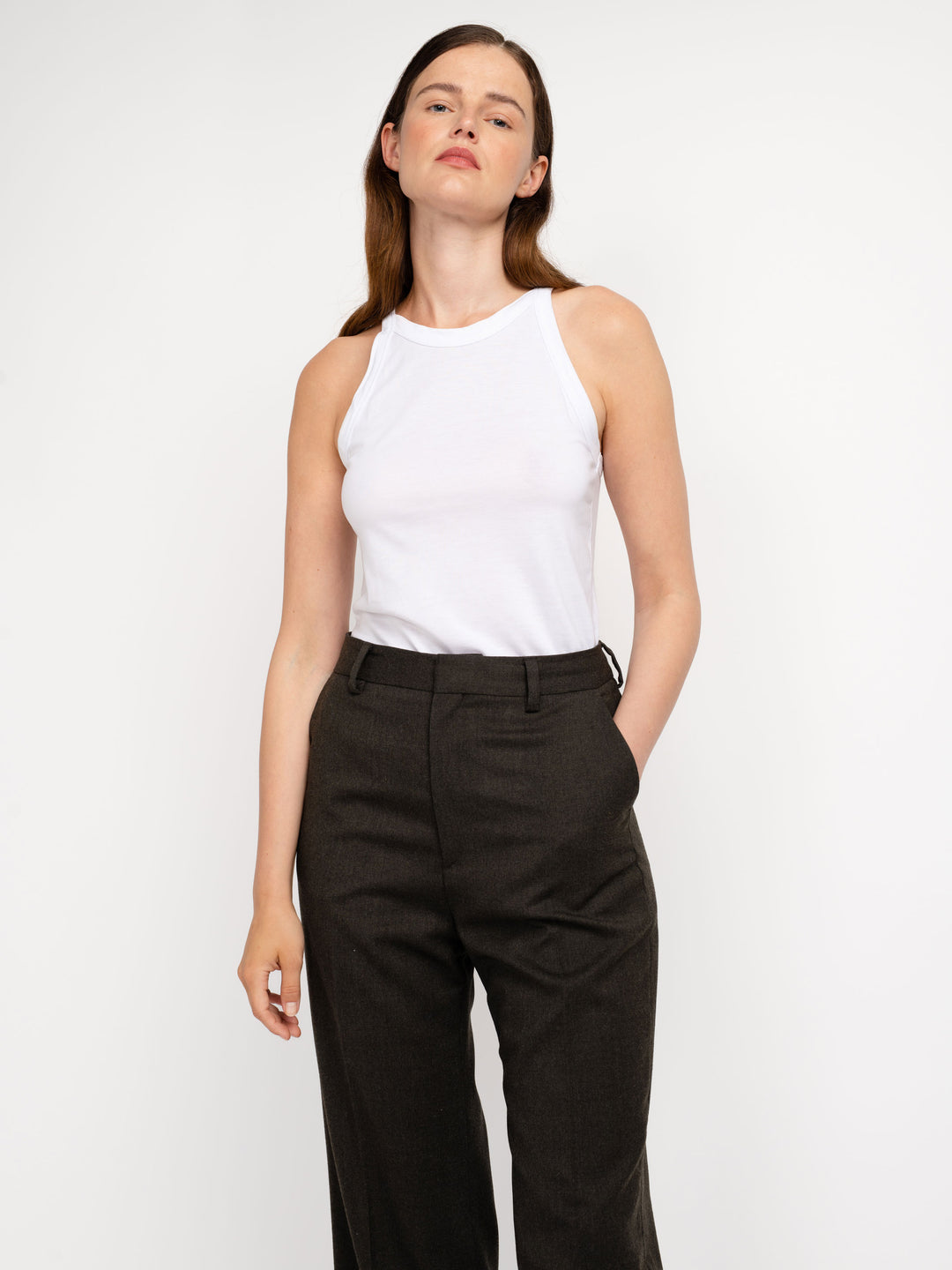 Cara housut, tummanharmaa