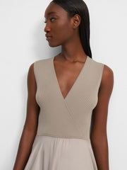 Drapeerattu mekko, beige