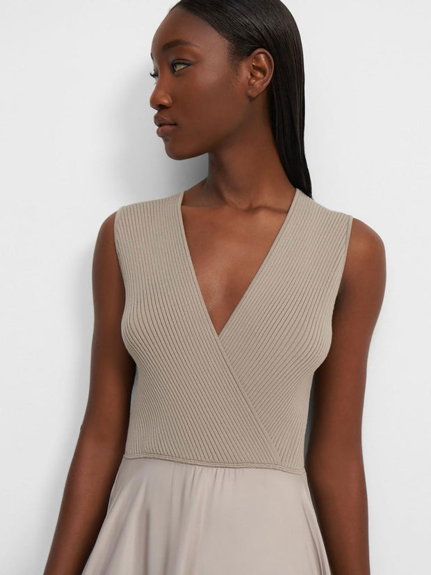 Drapeerattu mekko, beige