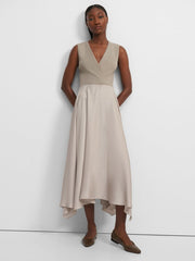 Drapeerattu mekko, beige